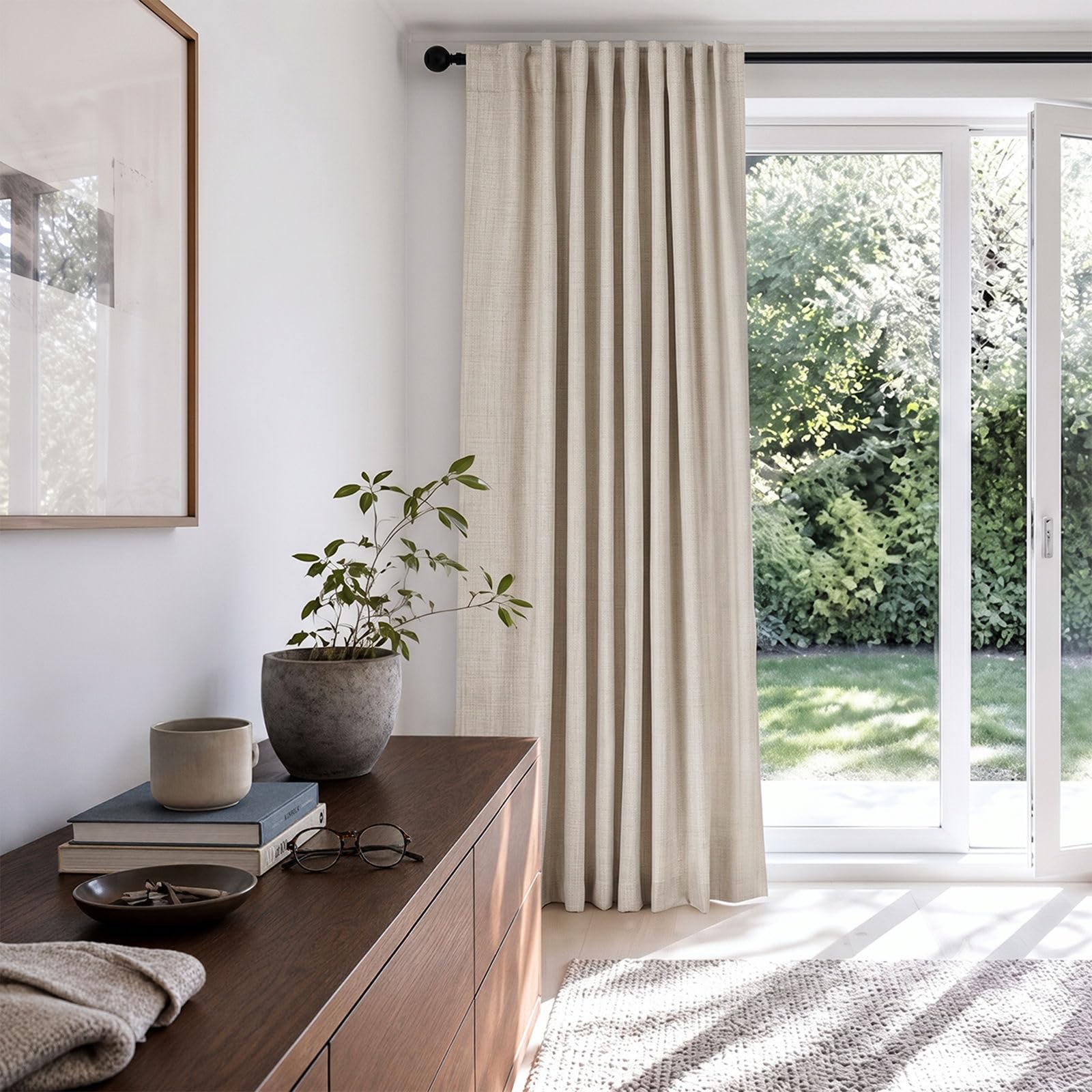 100% Blackout Shield full panel installed on sliding door reducing glare