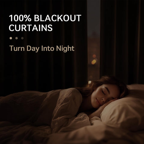 100% Blackout Shield back coating visible to show full light blocking