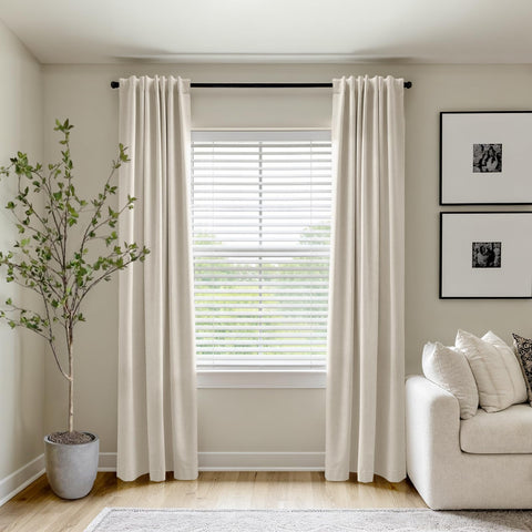 100% Blackout Shield installed in bedroom demonstrating full-darkening effect