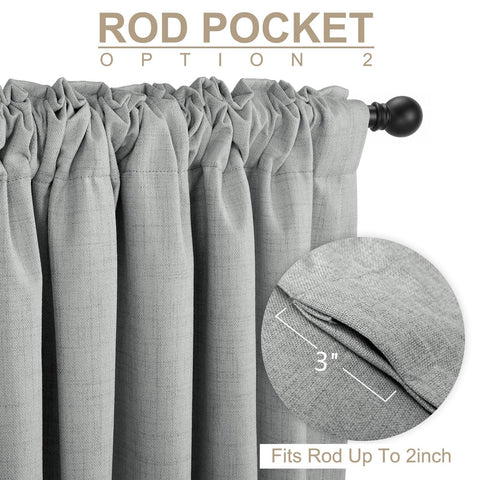 100% Blackout Shield rod pocket and back tabs for flexible installation