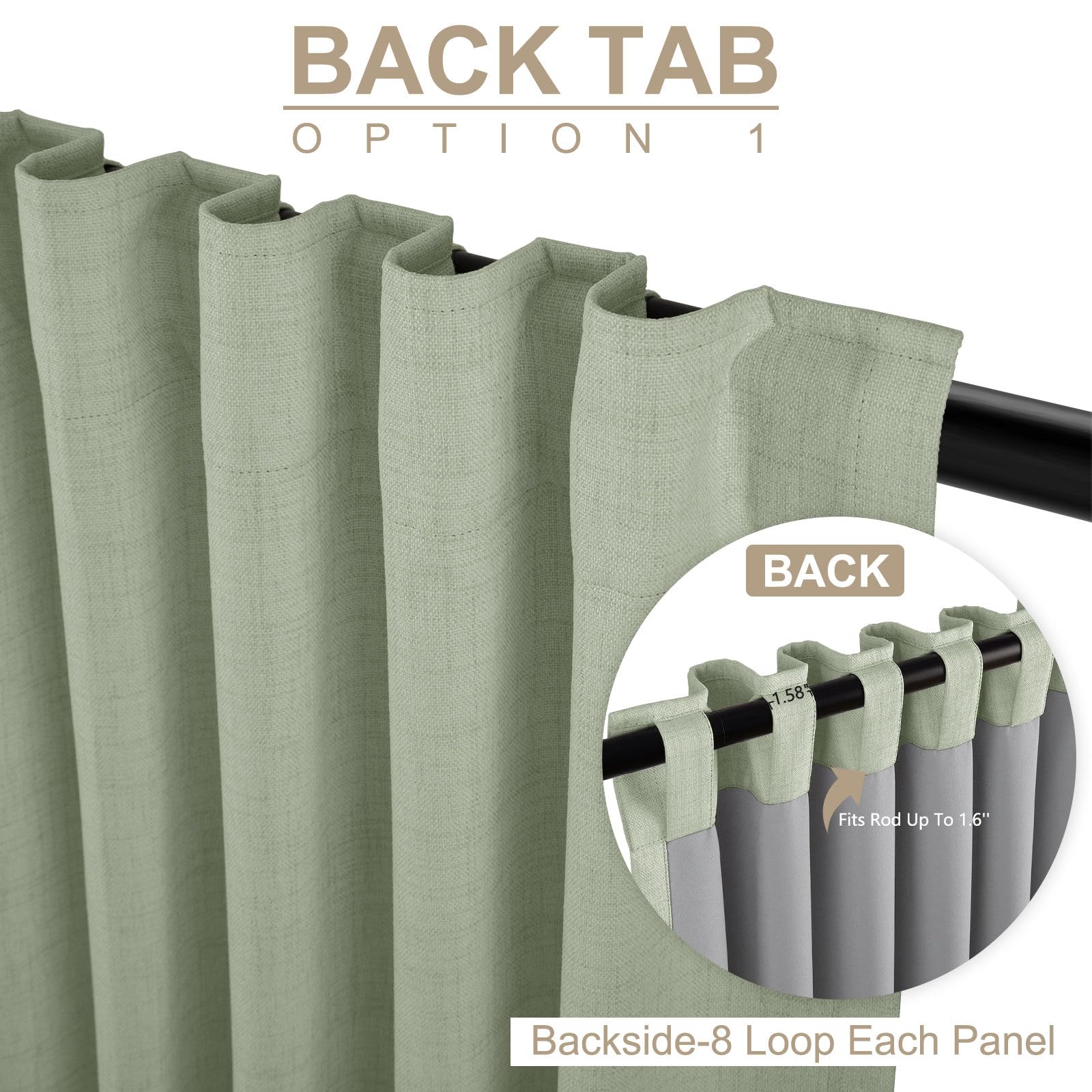 100% Blackout Shield top rod pocket detail demonstrating easy rod fit and neat gathers