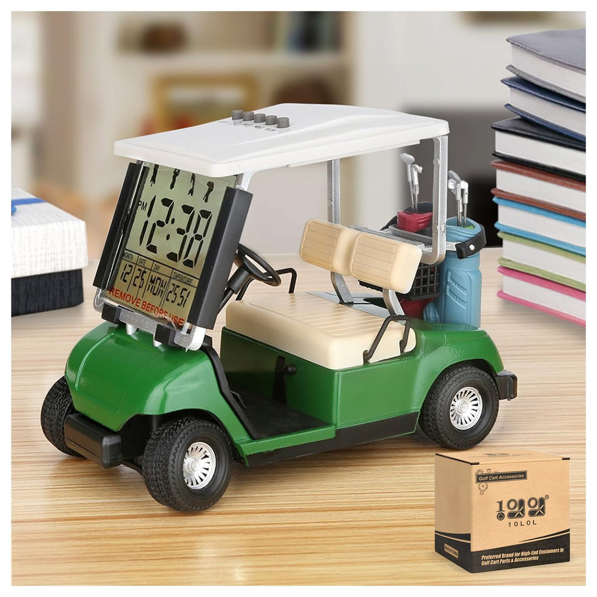 10L0L golf cart front view showing model detail and decorative appeal