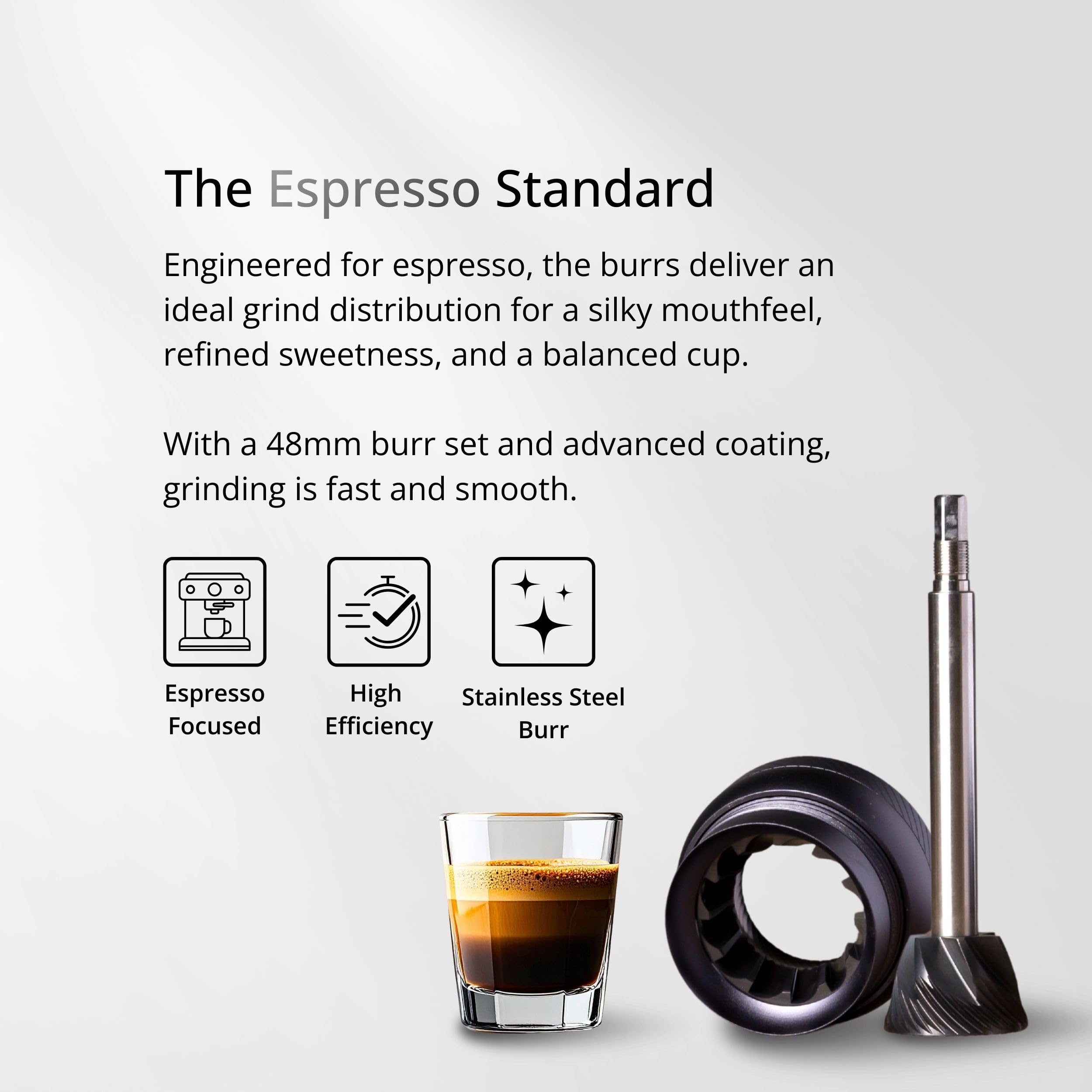 1Zpresso J-Ultra folded handle tucked away saving counter space and preventing tipping