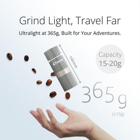 1Zpresso Q Air stainless steel conical burr close-up shows precise grinding benefit