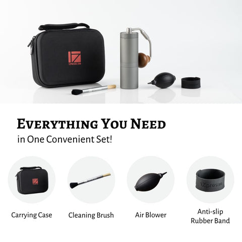 1Zpresso X-Ultra held in hand to show size and portability advantage for travelers