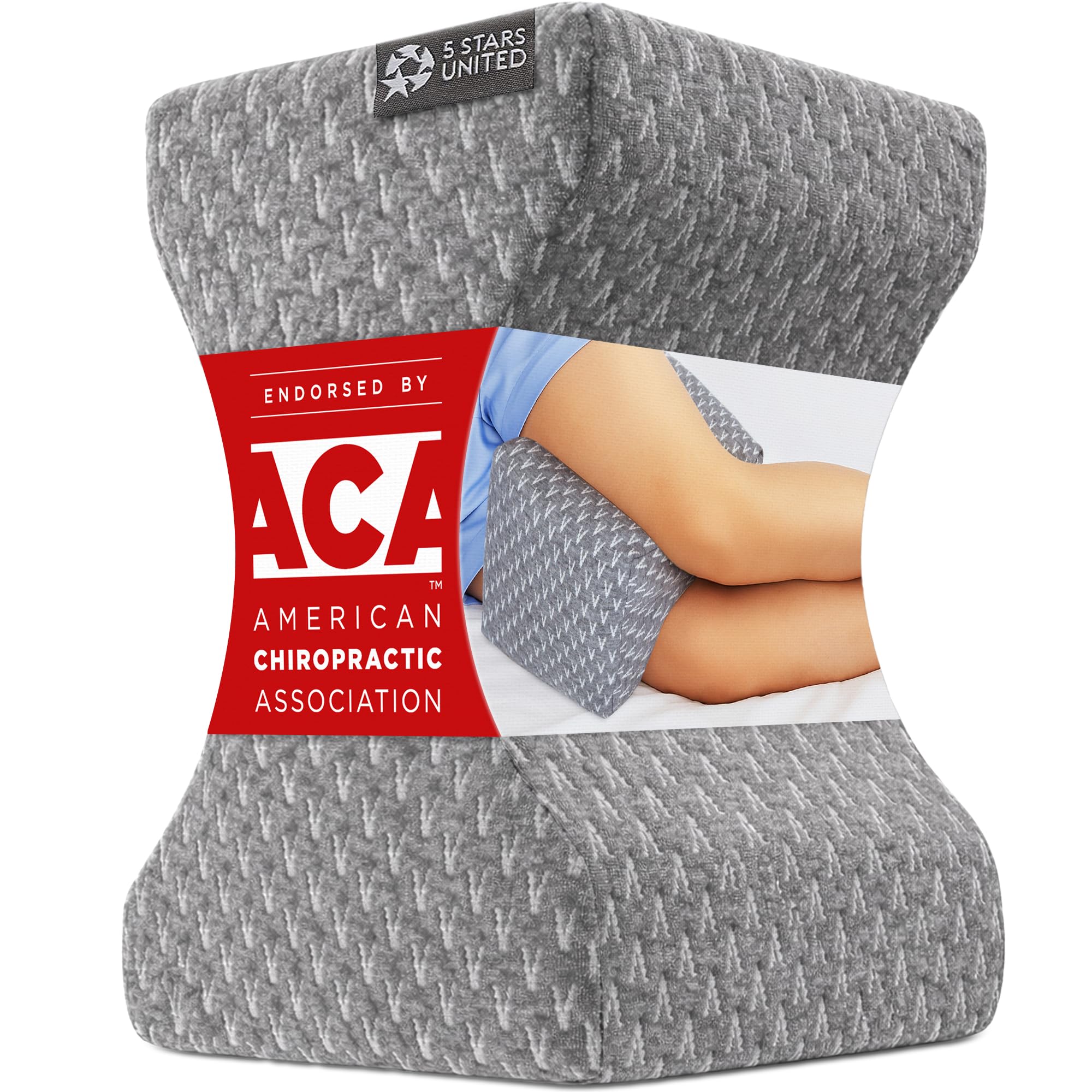 5 STARS UNITED front view showing pillow shape and immediate knee support