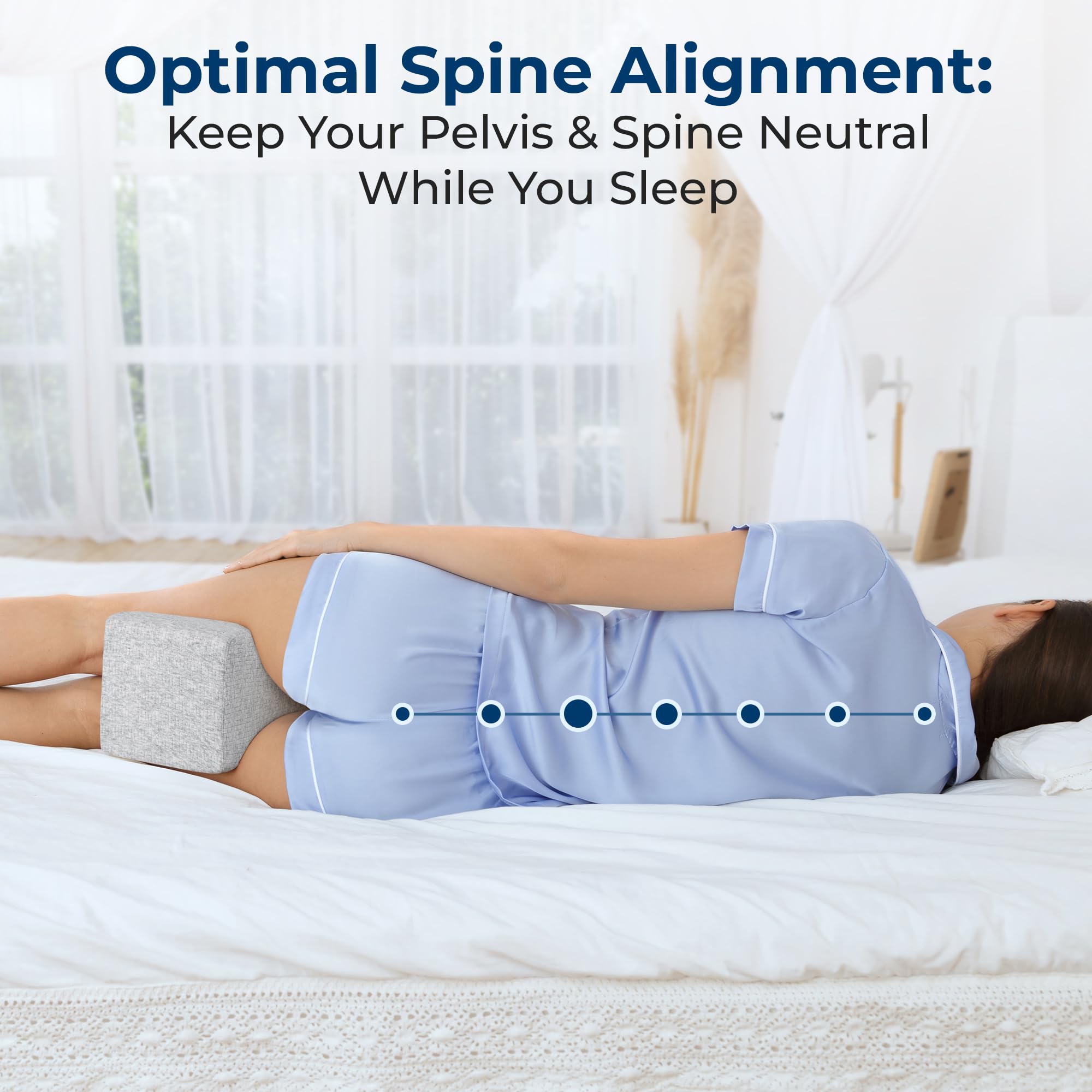 5 STARS UNITED knee pillow between legs of pregnant person for hip and pelvic support