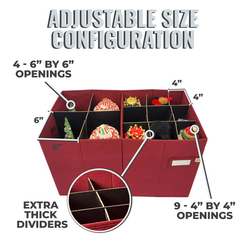612 Vermont close-up of extra-thick adjustable divider showing secure, customizable compartments