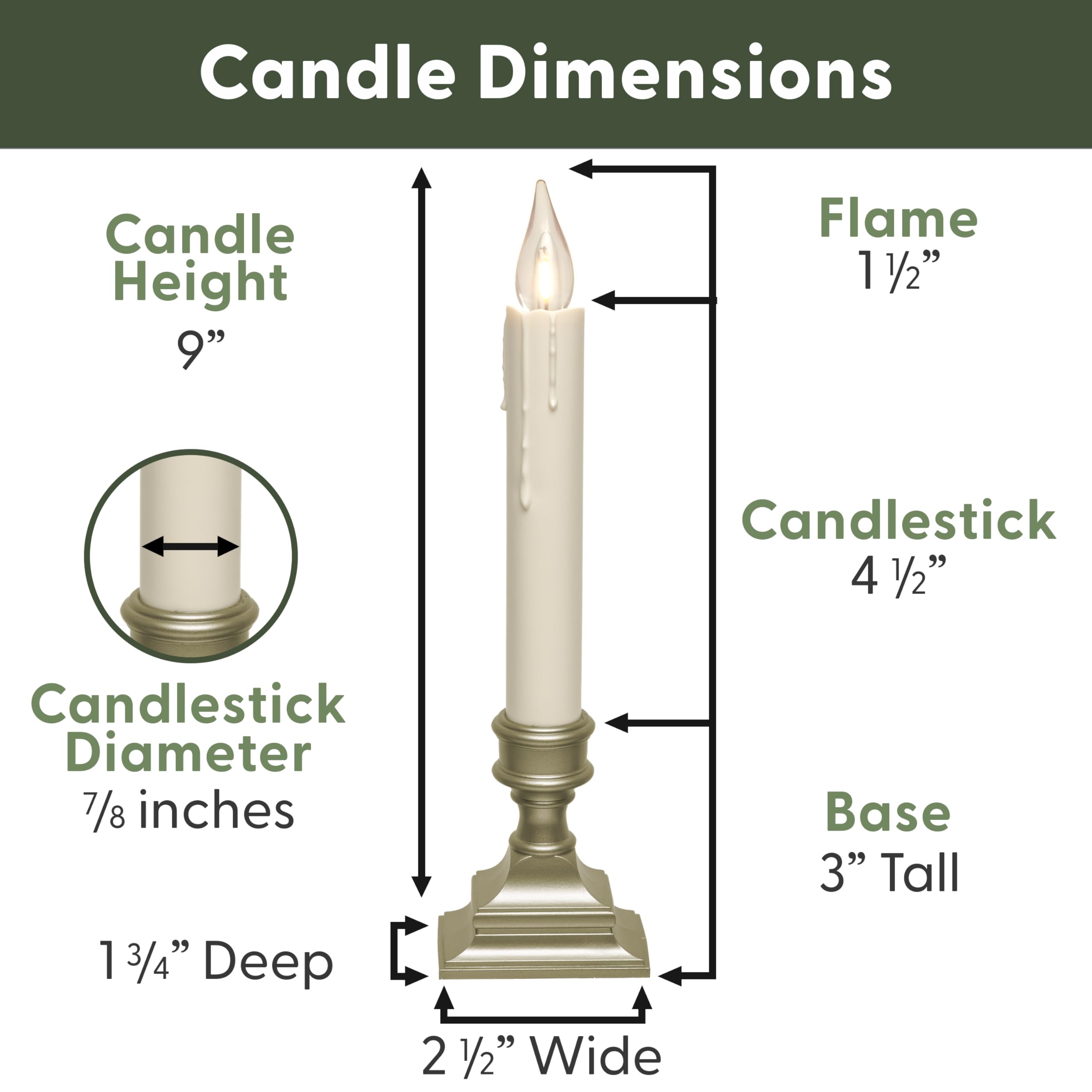 612 Vermont four candles in a home window at night showing ambient, cord-free lighting
