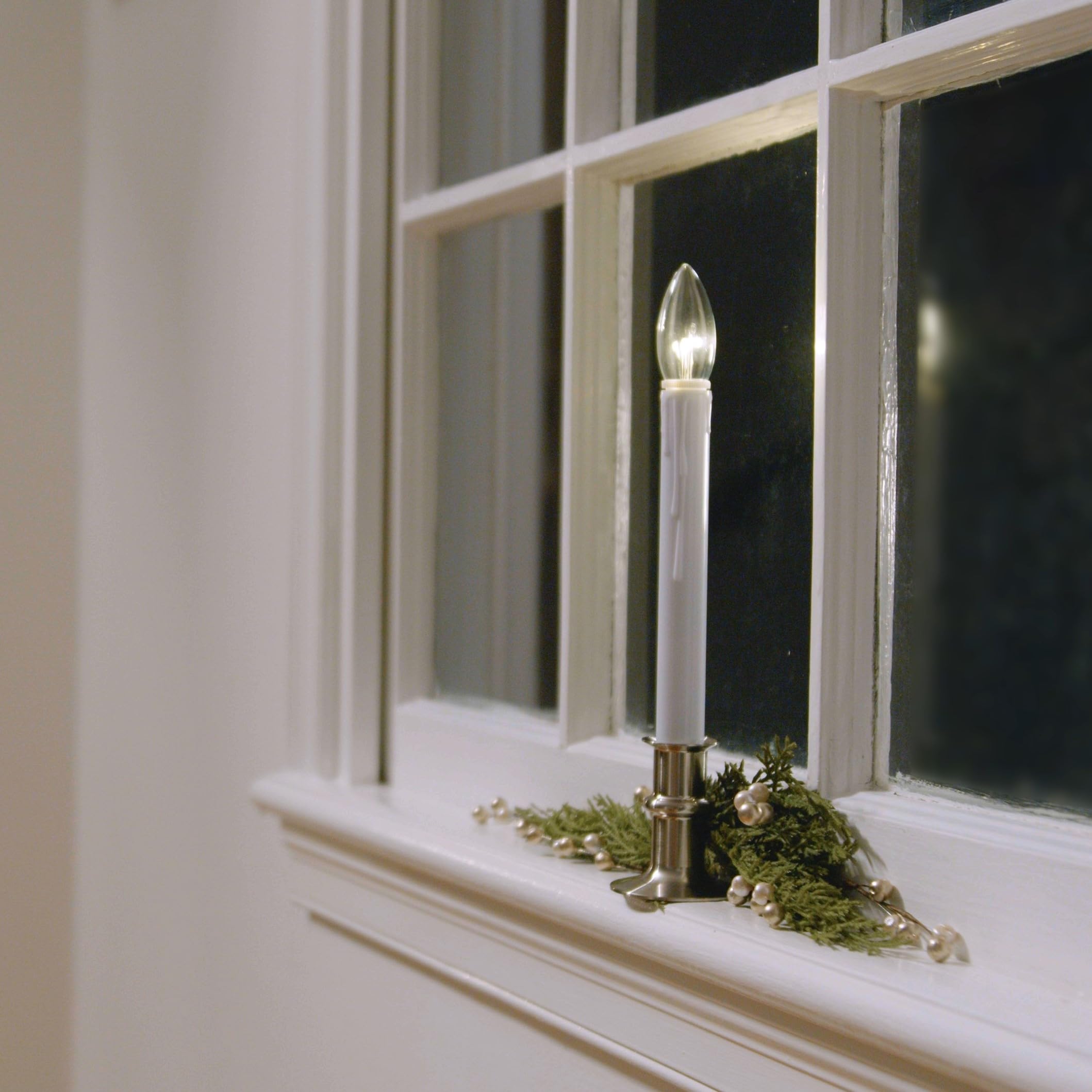 612 Vermont paired candles on mantel, balanced decorative effect