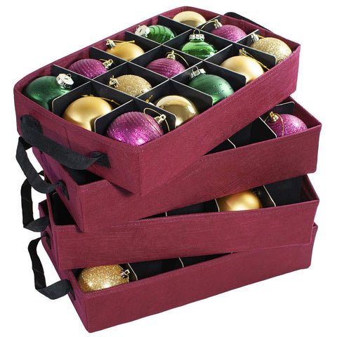 612 Vermont open trays top view displaying organized ornament storage