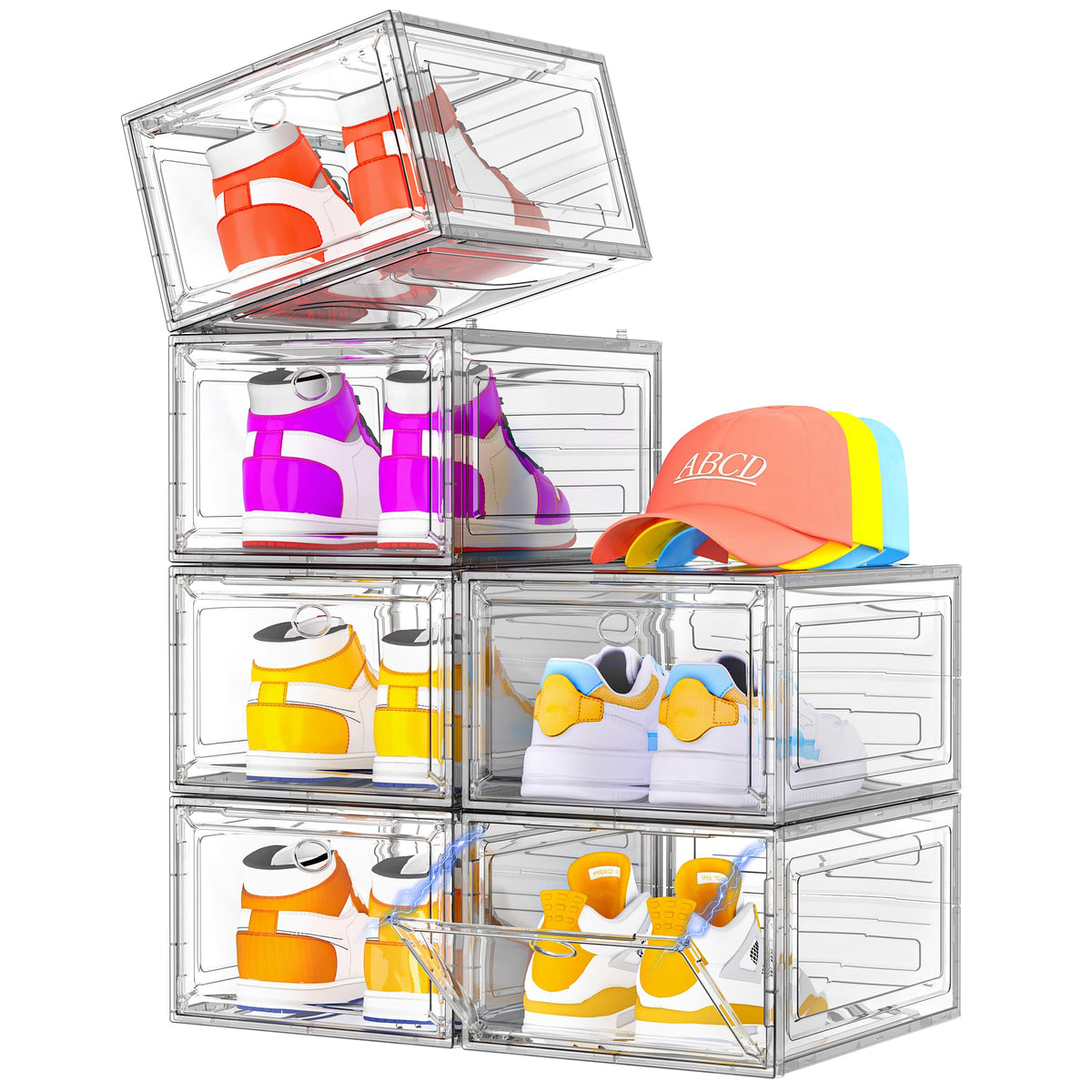 7 code front view showing clear box and easy shoe identification
