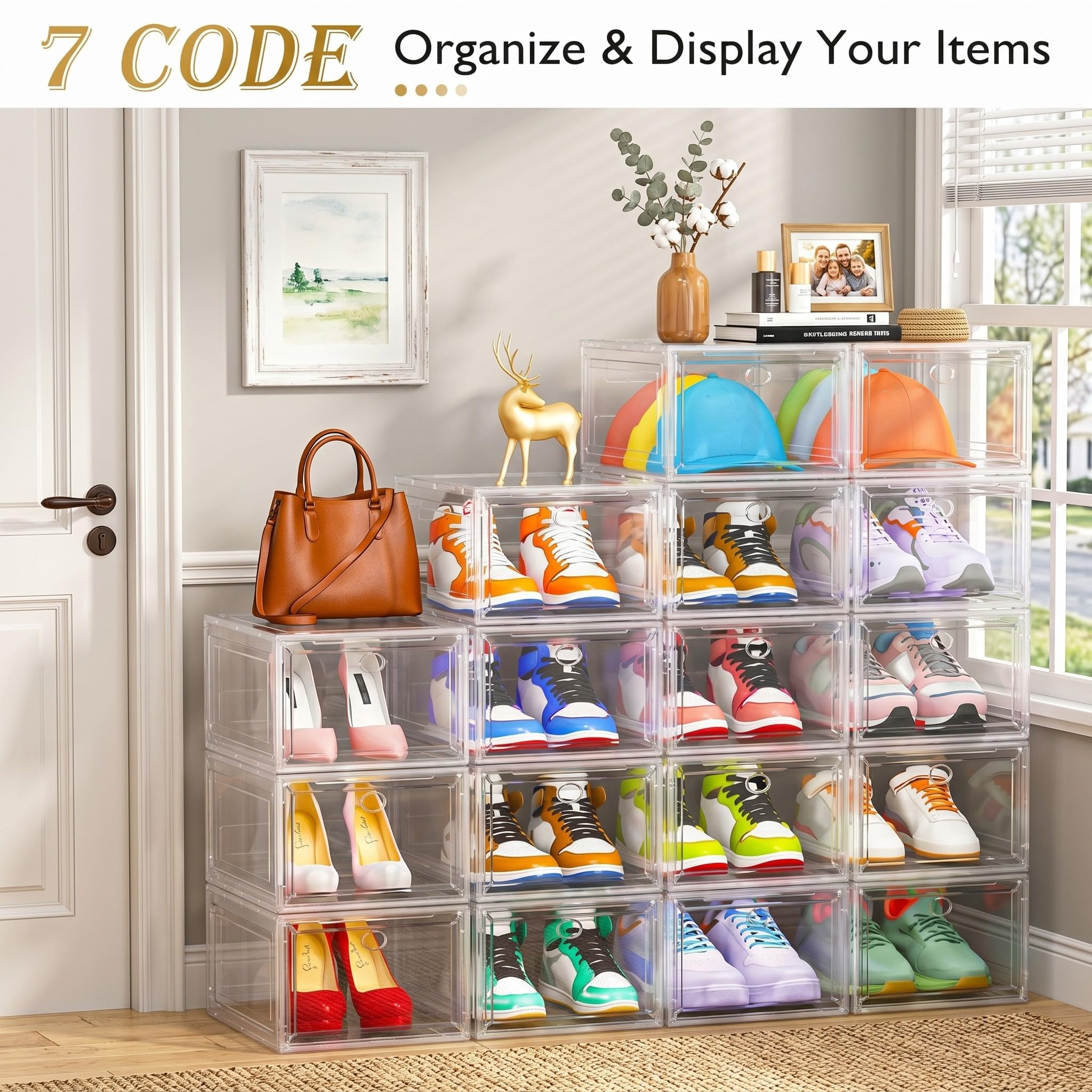 7 code stacked boxes in closet demonstrating stable vertical storage