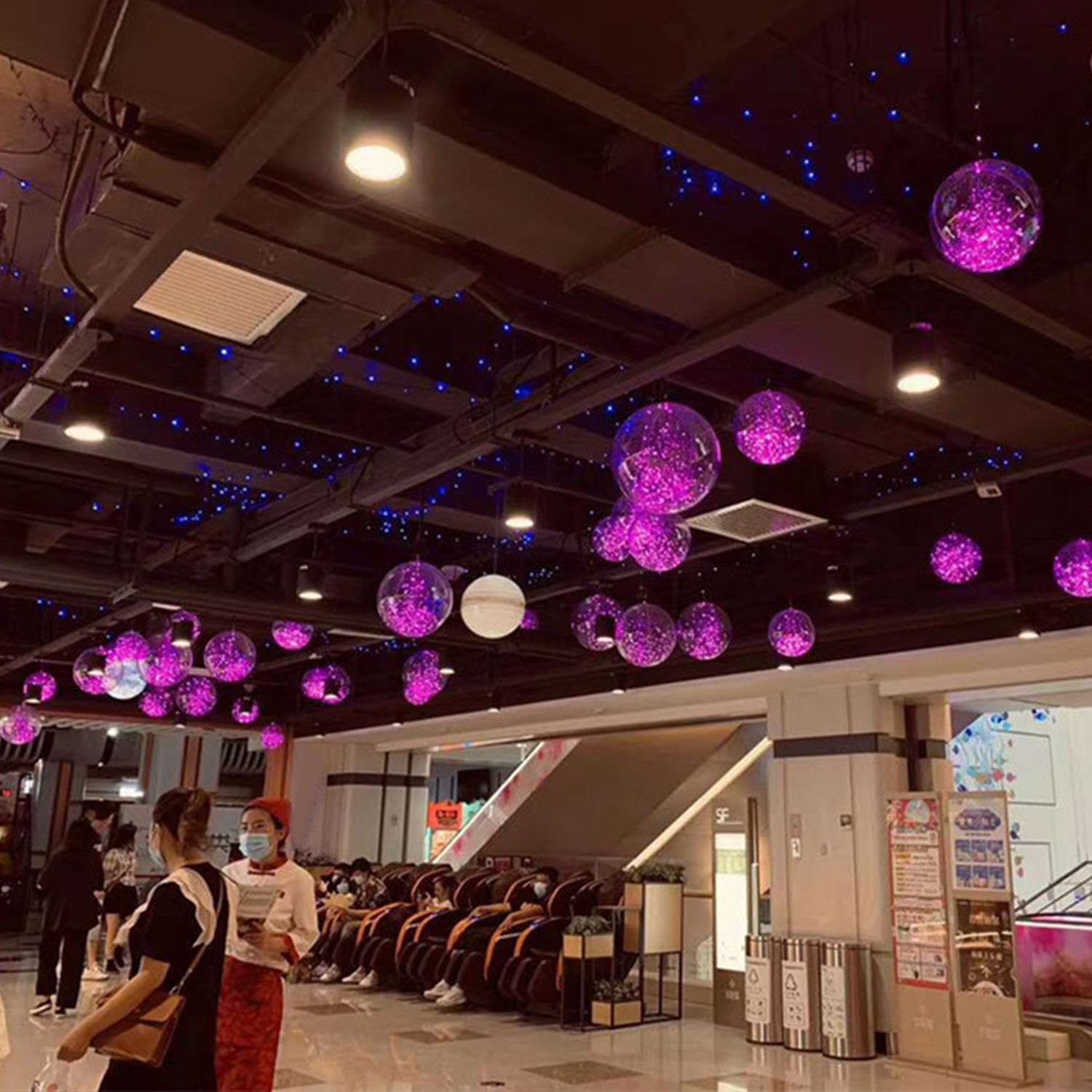 7Queen filled craft display with lights and trinkets creating event ambiance