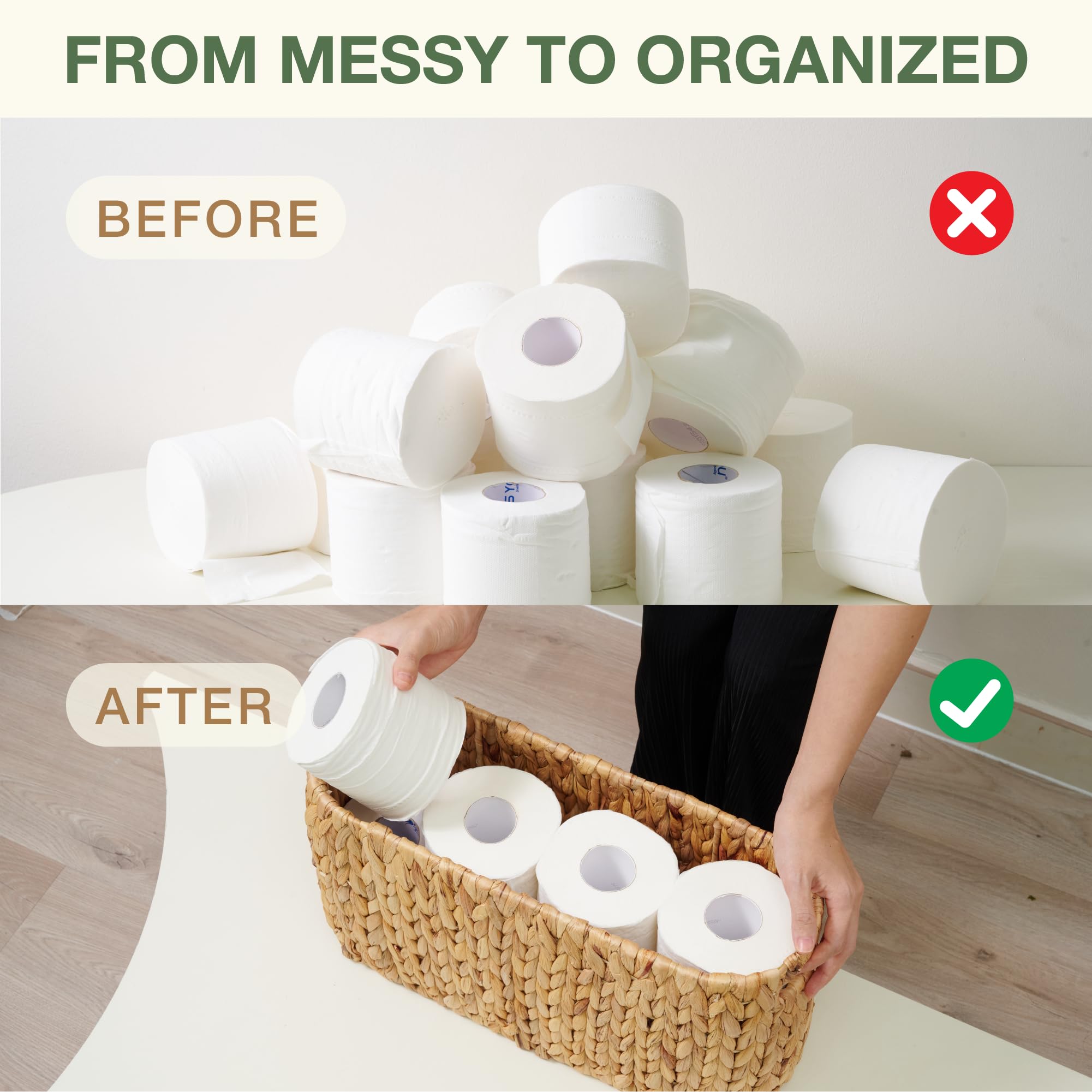 84ECO top view filled with toilet paper rolls showing capacity advantage