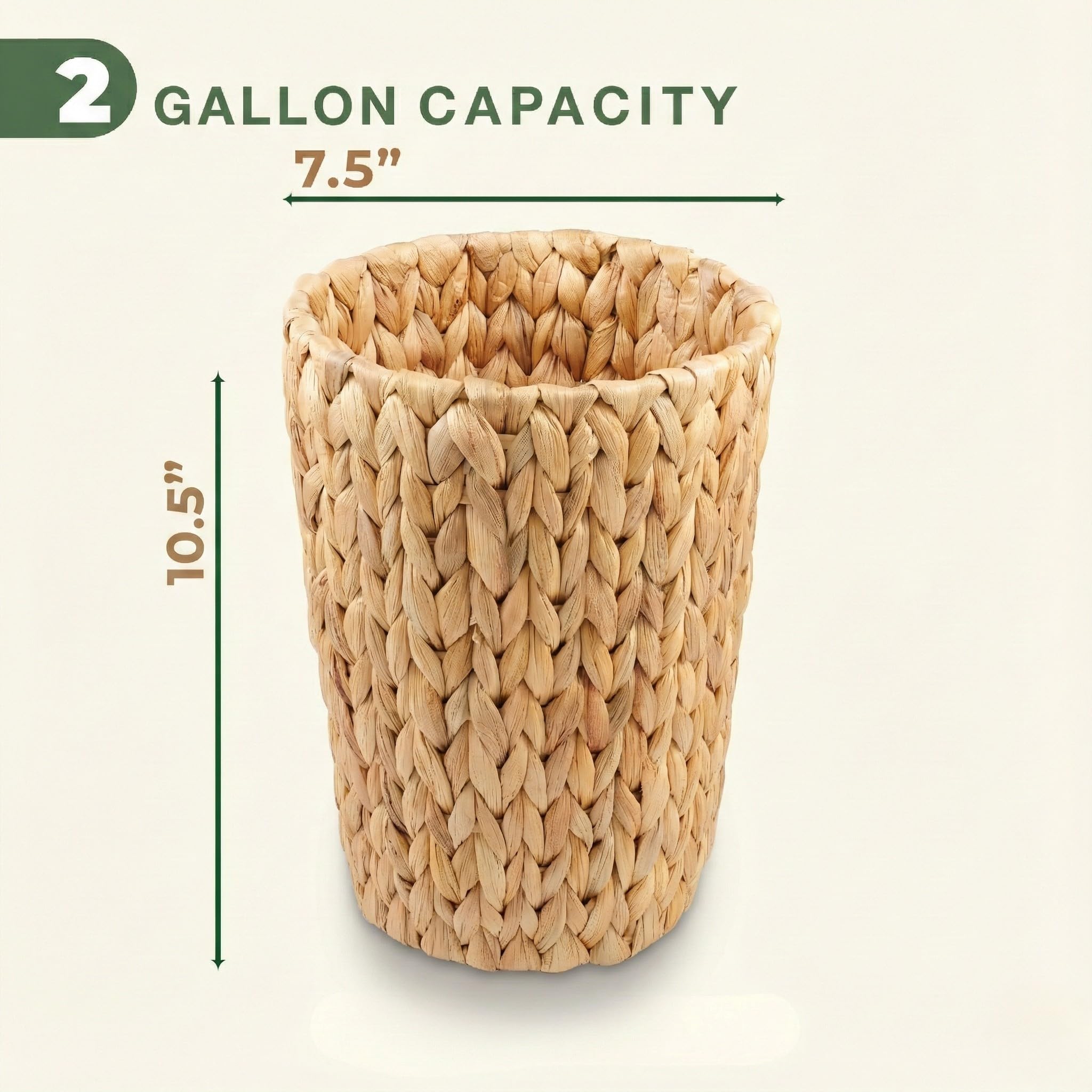 84ECO pair of wicker trash cans styled in living room offering coordinated storage solution