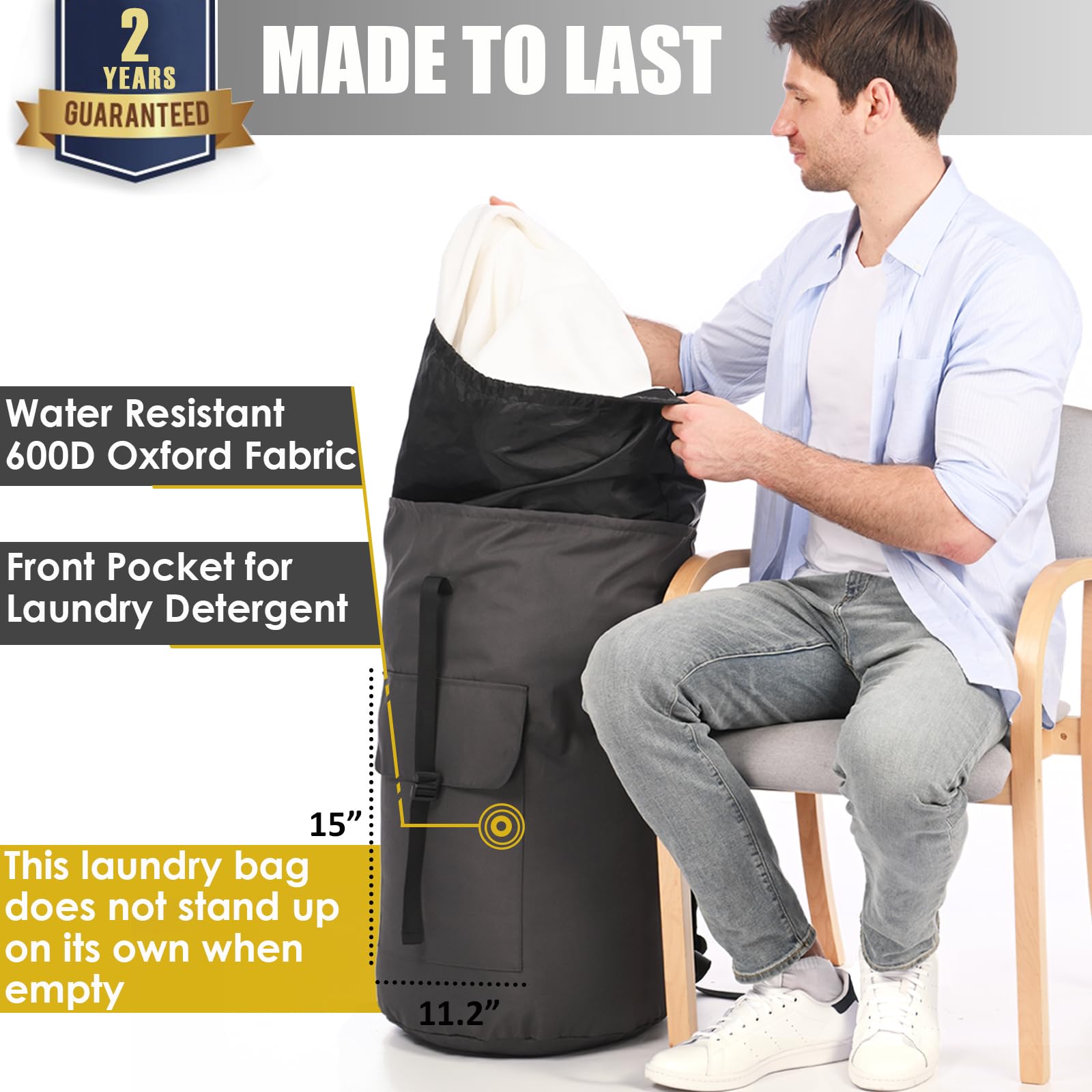 Ãzhido extended top and open mouth displaying 115L capacity and easy loading