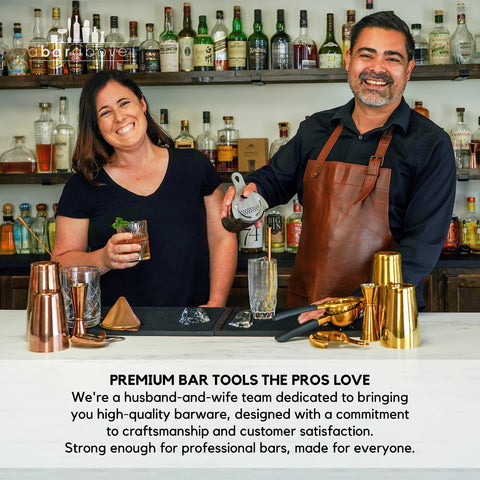 A Bar Above shaker in a home bar styling showing professional look and durability