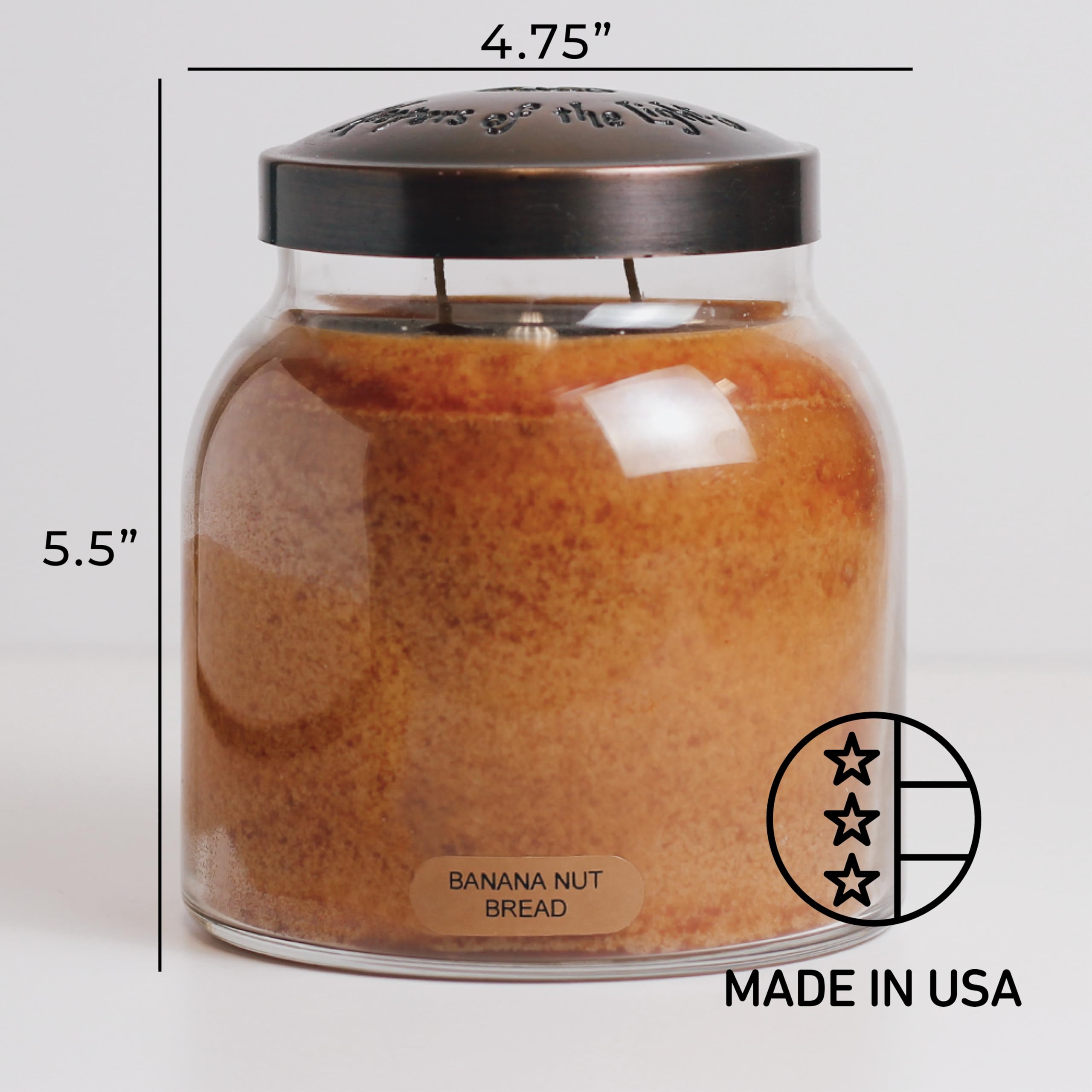 A Cheerful Giver side label and Keepers of the Light tag showing product information and branding
