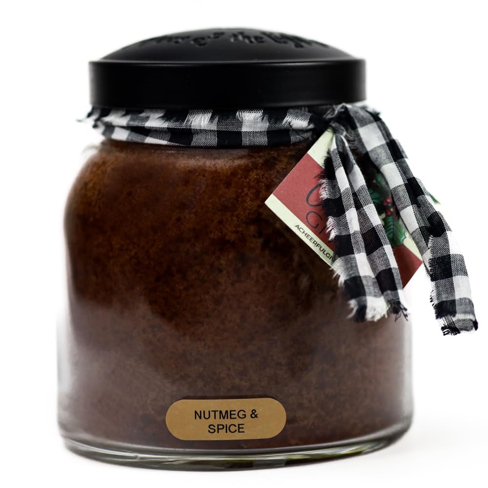 A Cheerful Giver front jar view showing farmhouse style and warm fragrance