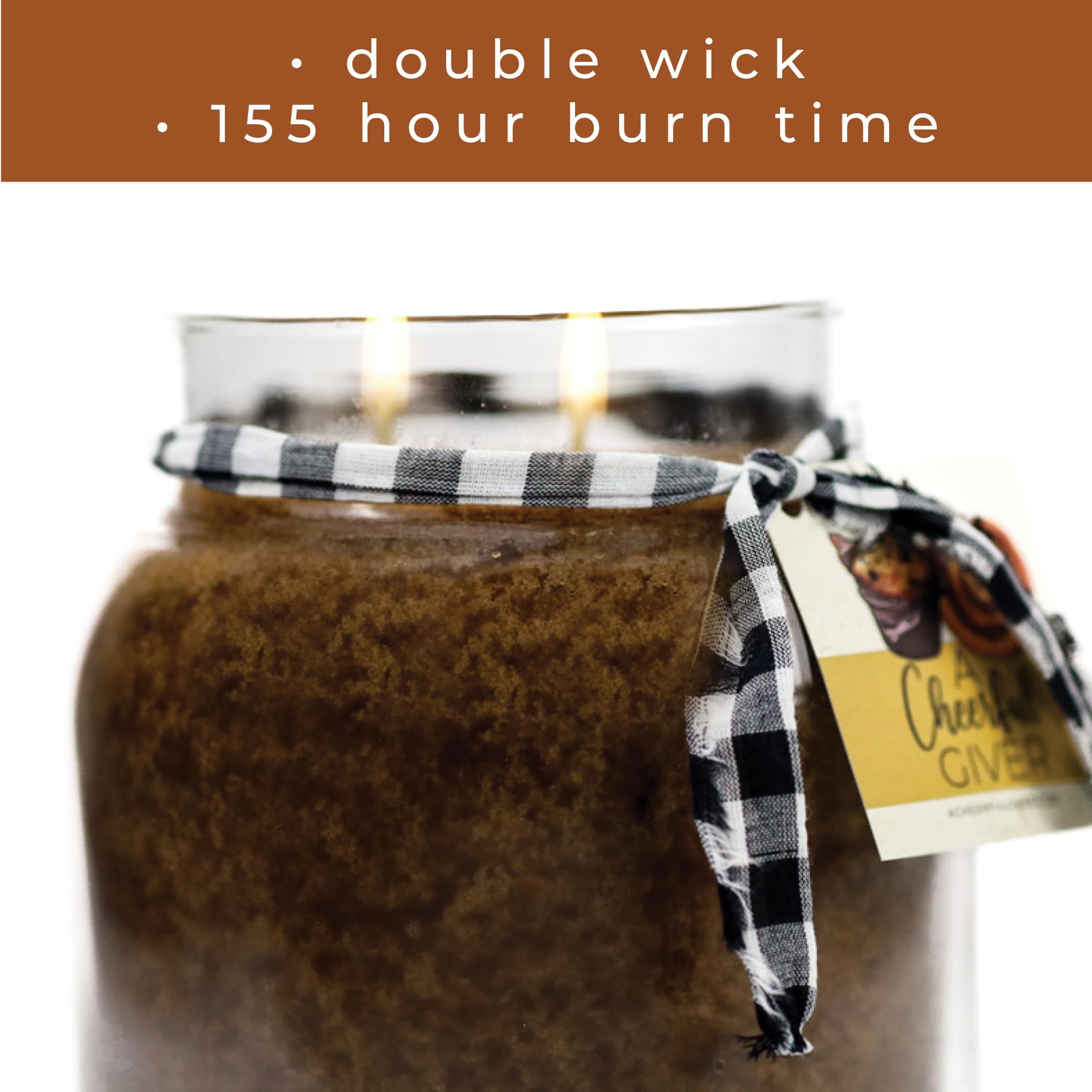 A Cheerful Giver clear jar label detail for easy farmhouse styling