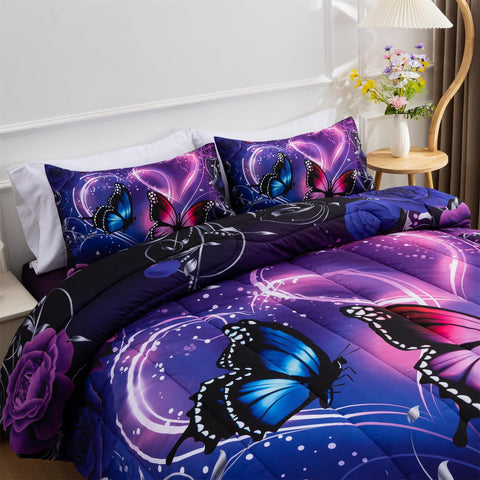 A Nice Night comforter beside a measuring tape showing twin size dimensions