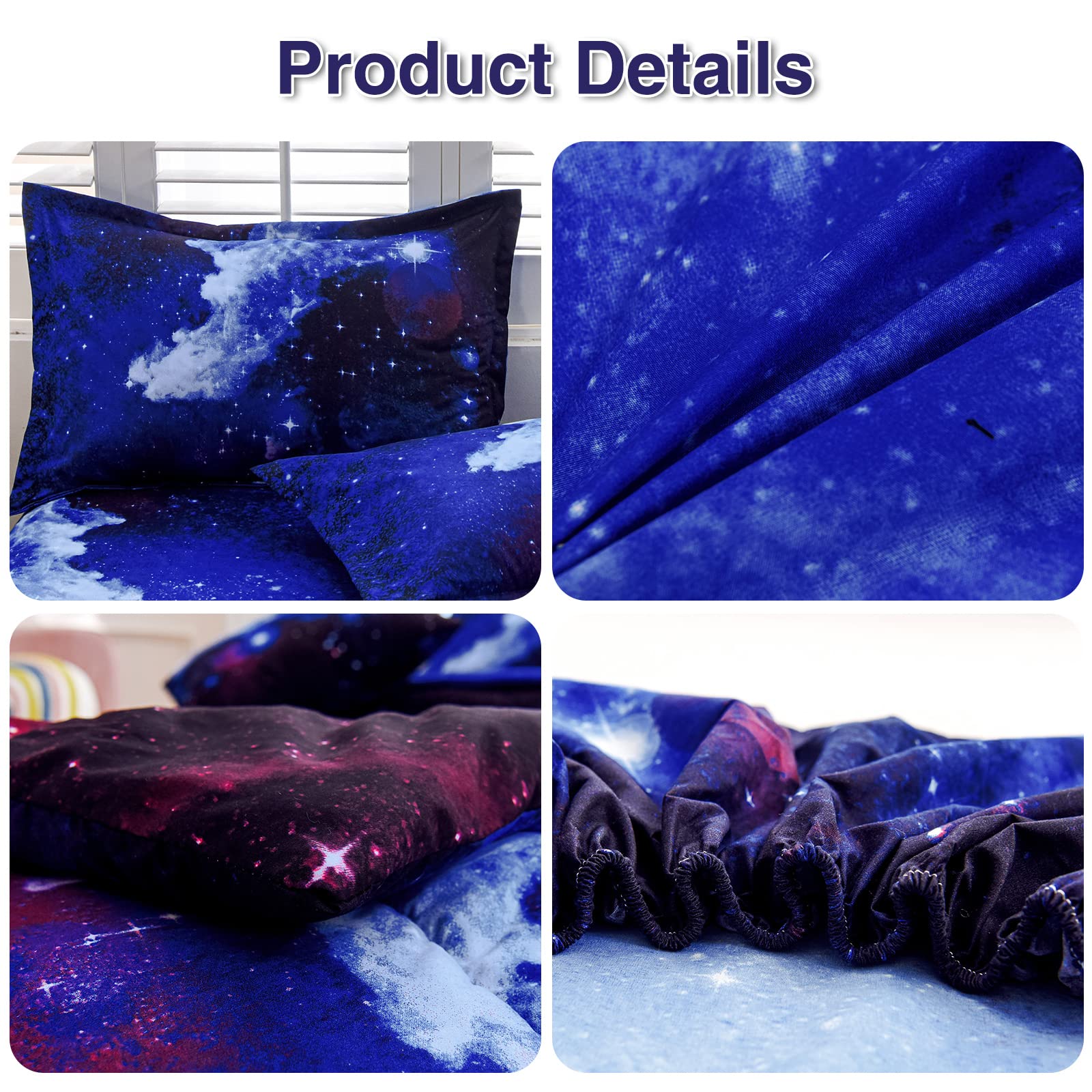 A Nice Night reverse side of comforter showing alternate pattern and versatility