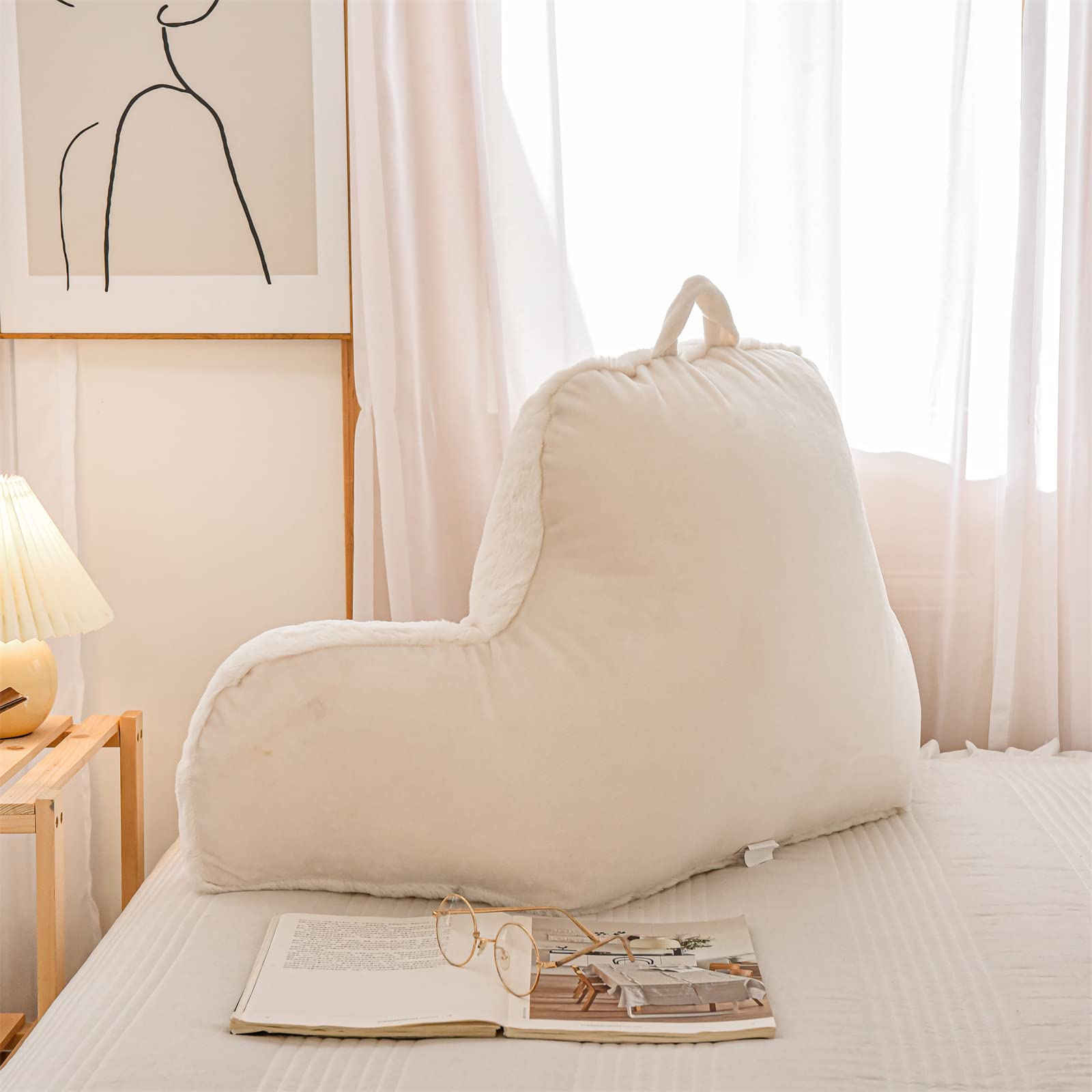 A Nice Night in-bed use demonstrating reading posture and torso support while sitting up