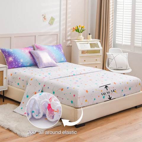 A Nice Night pillowcases and cushion arranged, adds decorative comfort to bed