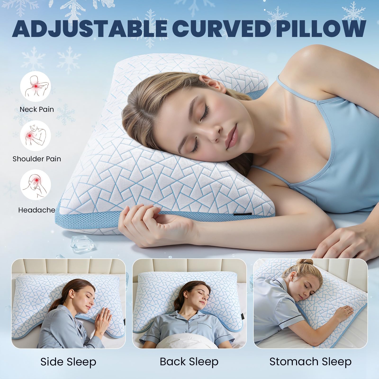 A-Pce close-up of shredded memory foam fill for adaptable comfort
