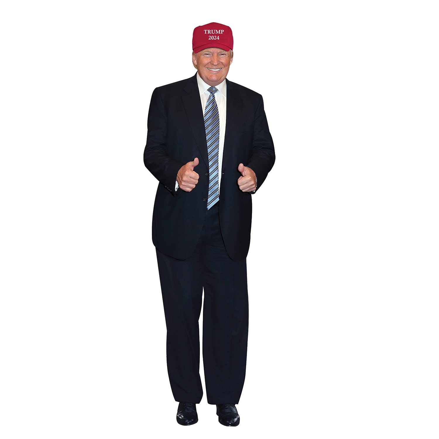 aahs!! Engraving front view of 6ft Trump standee showing full-body presence and engagement