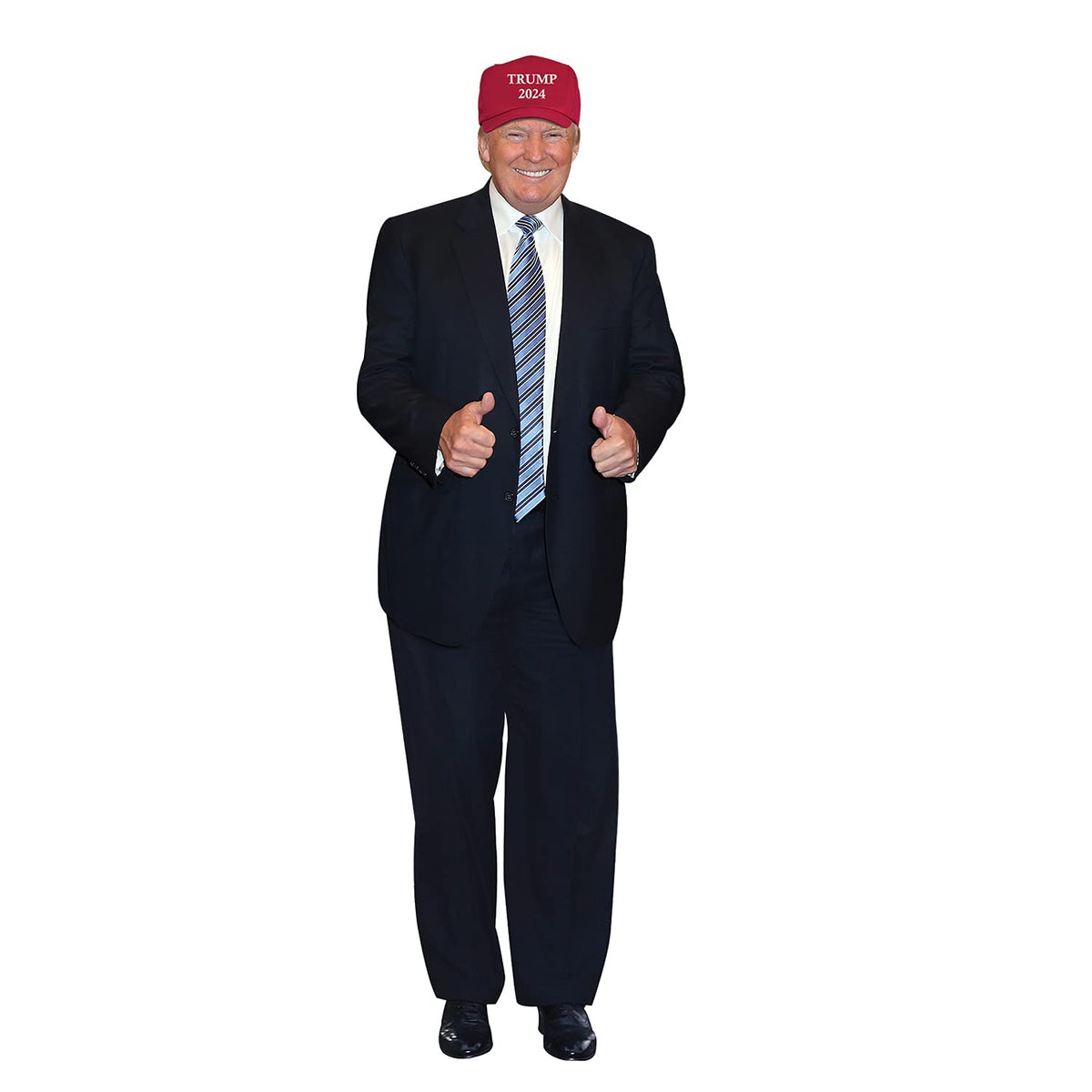 aahs!! Engraving front view of 6ft Trump standee showing full-body presence and engagement