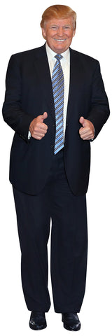 aahs!! Engraving front view showing full 6ft standee and blue tie, ideal for events