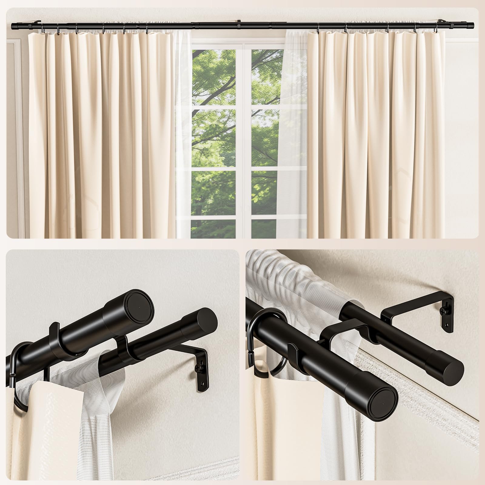 Abiglifty wall-mounted side profile showing strong bracket support and reduced rod sag