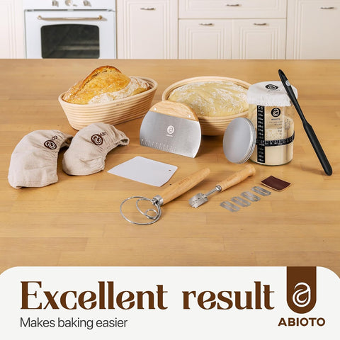 ABIOTO scale and jar size comparison illustrating 24oz starter capacity