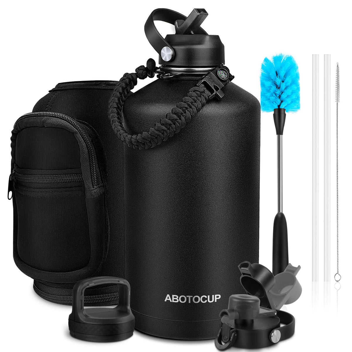ABOTOCUP front view of 128oz gallon bottle showing durable design and capacity benefit