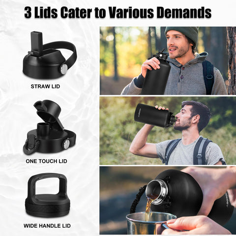 ABOTOCUP paracord handle with compass detail enabling easy carry and quick orientation