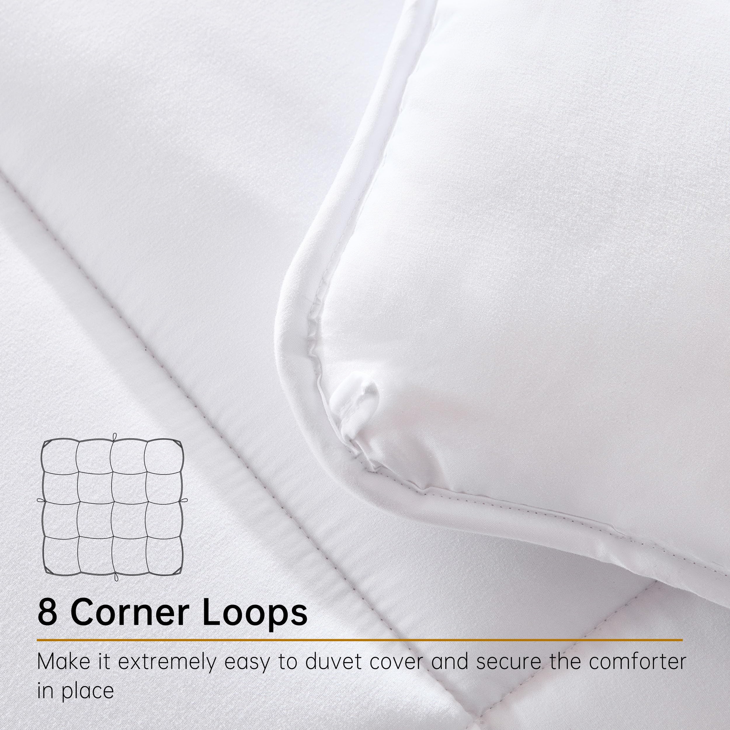 ABOUTABED comforter on styled bed showing cozy appeal and bedroom integration