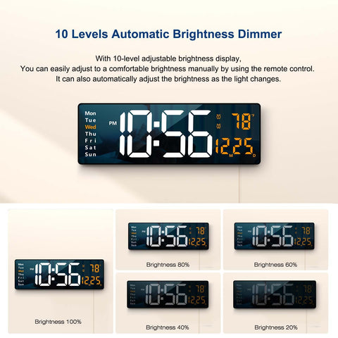 Abovsare display showing date, week, and temperature for quick info