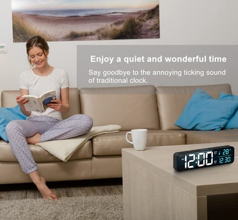 Abovsare on a bedside table demonstrating readable nightstand convenience
