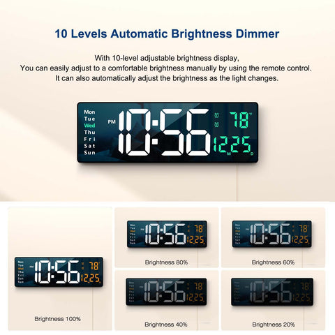 Abovsare mounted in living room offering visible time and date for comfortable home use