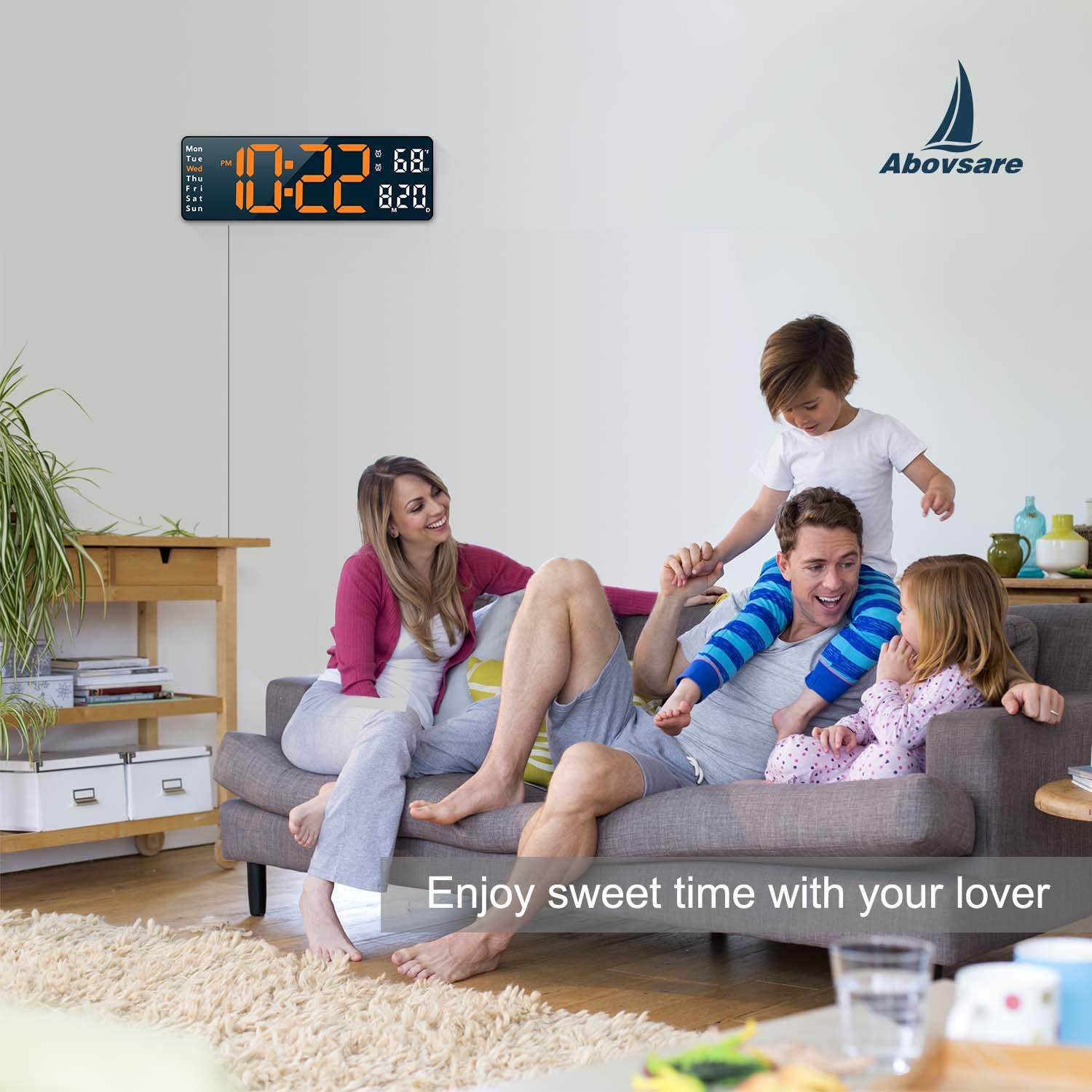 Abovsare Orange-B on desktop stand offering versatile placement