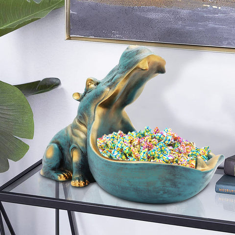 aboxoo hippo styled on living room table adding playful decor charm