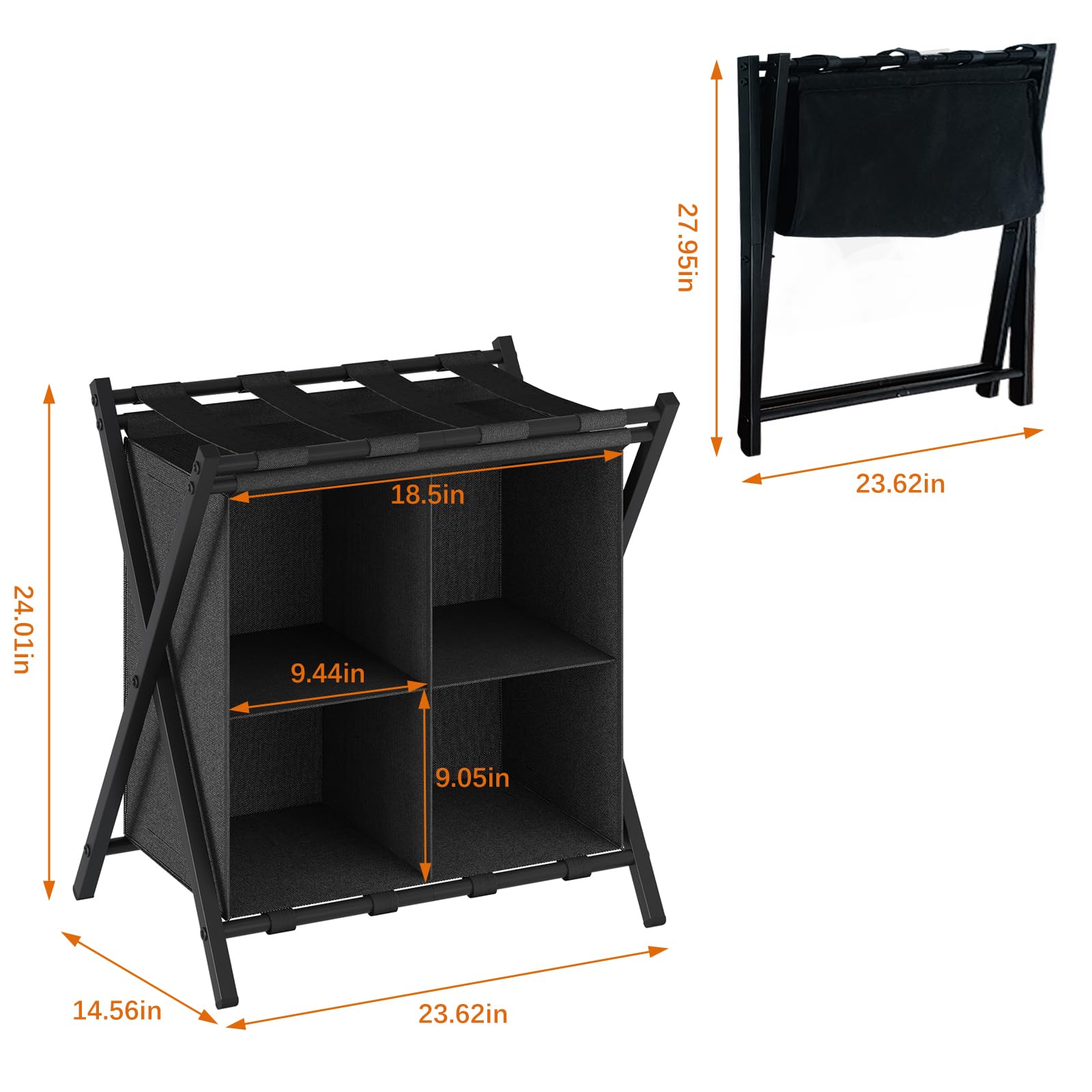 aboxoo top platform nylon straps showing secure luggage support benefit