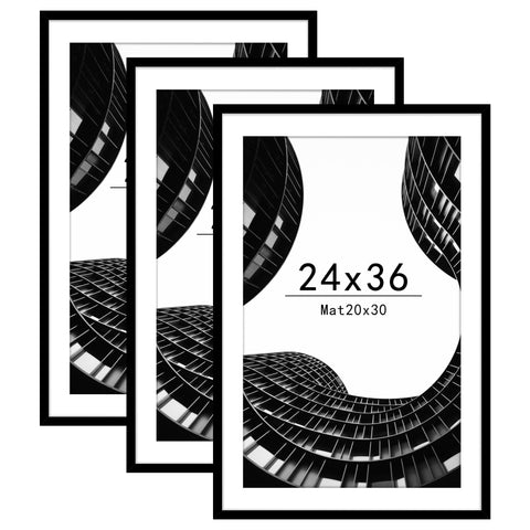 Abtgt 24x36 frame front view showcasing clean black border and art focus