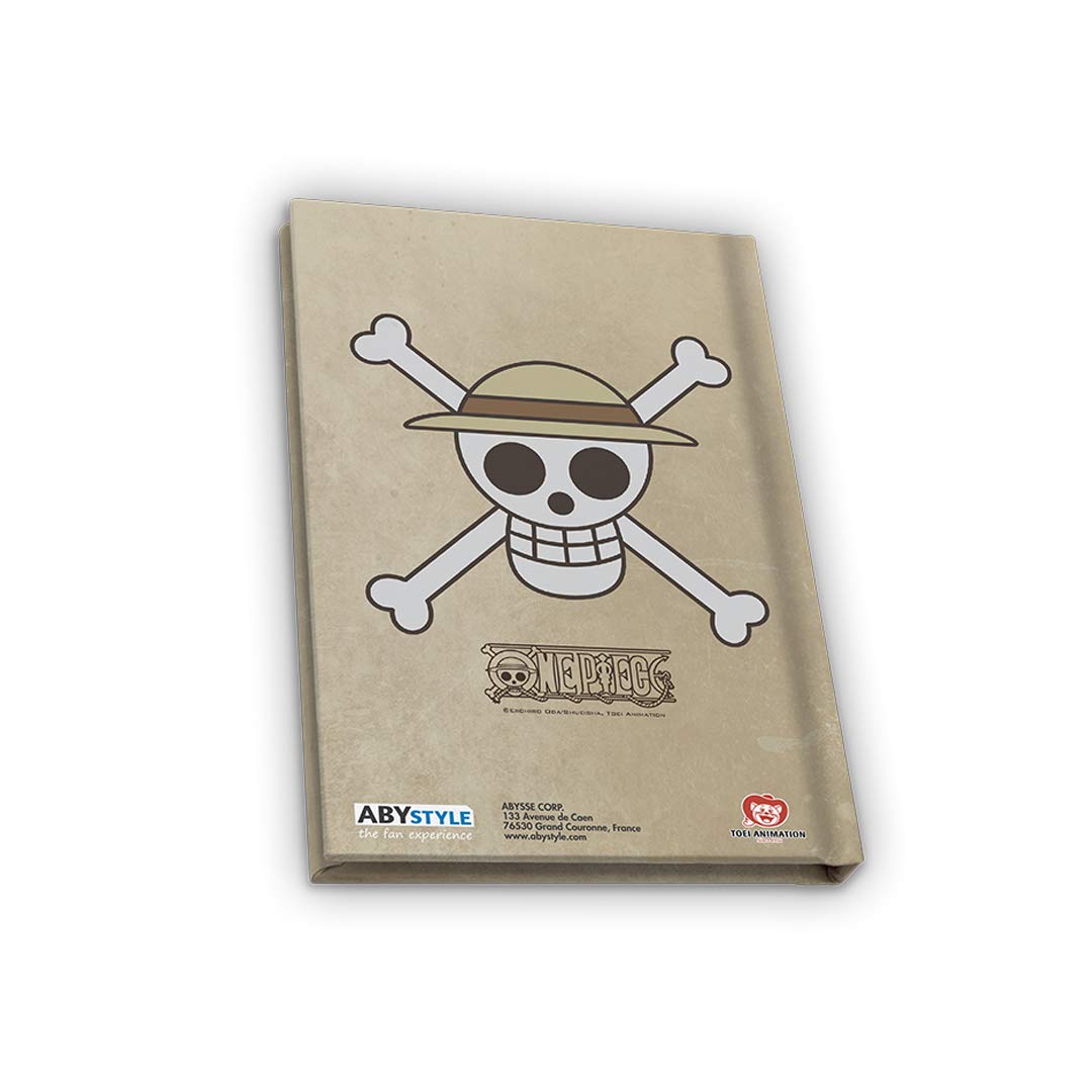 ABYstyle notebook open to blank pages for notes or sketches on the go