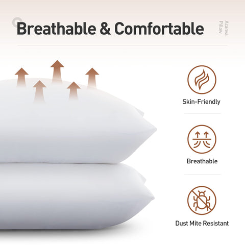 Acanva pillow fill texture detail with plush polyester filling for gentle support