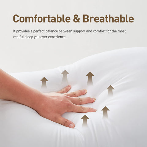 Acanva pillow cover texture detail highlighting smooth polyester case for breathability