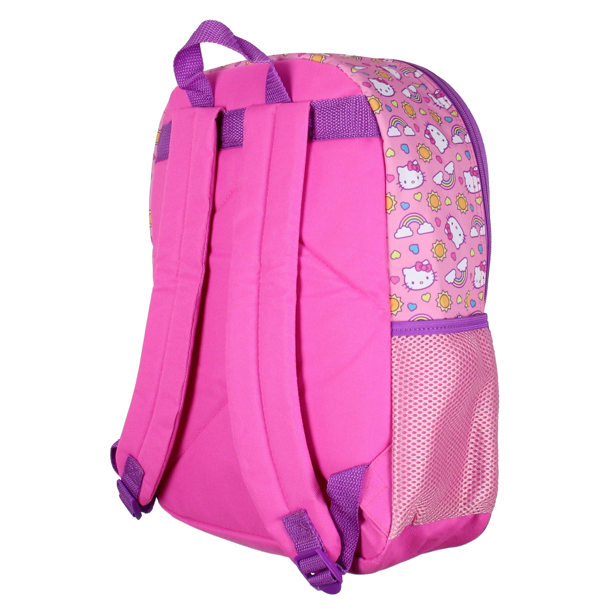 Accessory Innovations Hello Kitty pink water bottle close-up matching bag colors and easy-grip design