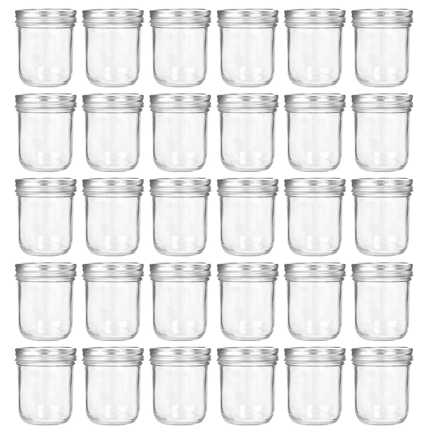 Accguan 6oz mason jars front pack showing neat set and value